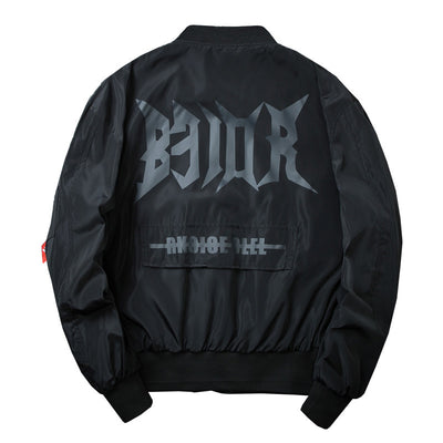 Chaqueta Bomber Reversible Hip Hop Rojo Estilo Harajuku Unisex - Image 3