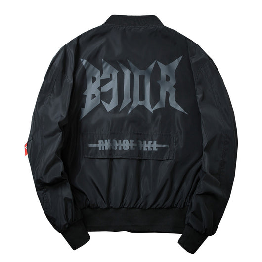 Chaqueta Bomber Reversible Hip Hop Rojo Estilo Harajuku Unisex - Image 3