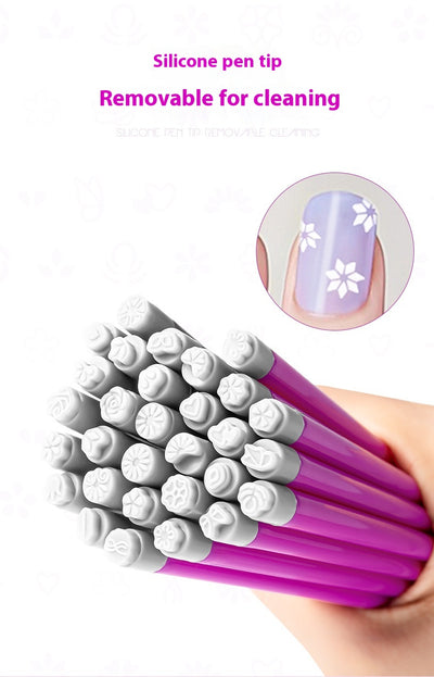 Kit de Estampado para Uñas con Pluma de Tinta Transferible - Image 4