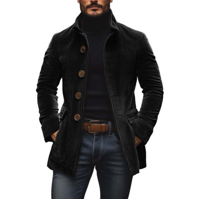 Abrigo Casual para Hombre con Cuello Alto - Estilo Blazer de Invierno - Image 15