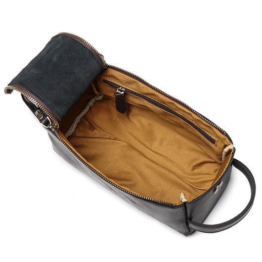 Bolsa Multifuncional de Cuero Estilo Retro para Hombre - Image 22