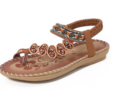 Sandalias Planas Retro con Cristales para Tallas Grandes - Chanclas de Playa - Image 10