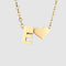 Simple Heart-shaped Letter Pendant Women's Dorado-plated Necklace Clavicle Chain Dorado E