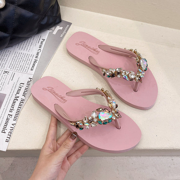 Sandalias Bohemias Planas para Playa - Chanclas Antideslizantes para Mujer