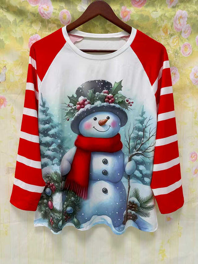 Suéter Largo para Mujer con Patrón de Muñeco de Nieve - Image 19