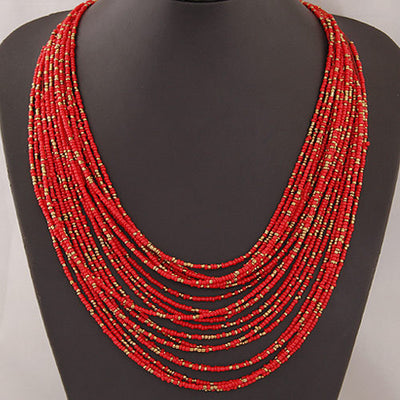 Collar Bohemio Multicapas con Cuentas de Arroz - Image 10