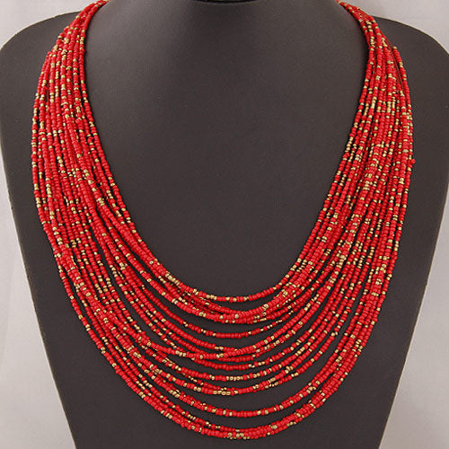 Collar Bohemio Multicapas con Cuentas de Arroz - Image 10