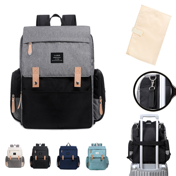 Mochila Maternal Landuo con Cambiador - Bolso de Pañales de Gran Capacidad para Viajes
