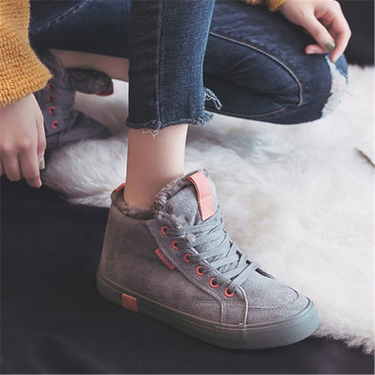 Zapatillas Altas de Algodón para Mujer - Image 4