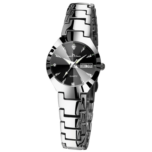 Reloj de Pareja Luminoso con Calendario - Cuarzo Elegante - Image 11