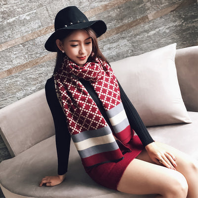 Bufanda de Cachemira Jacquard Reversible para Mujer - Image 20