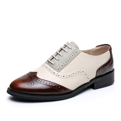 Zapatos de Combinación de Colores Estilo Británico - Image 5