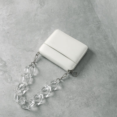 Bolso Crossbody Cuadrado Transparente con Cadena Acrílica para Mujer - Image 13