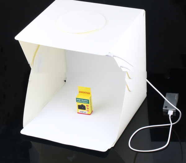 Caja de Luz LED 30cm para Fotografía de Productos - Estudio Profesional