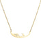 Stainless steel musical note necklace Snowboard Dorado