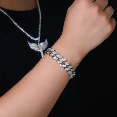 Pulsera de Plata S925 con Moissanita: Joya de Lujo Minimalista Plateada - Image 7