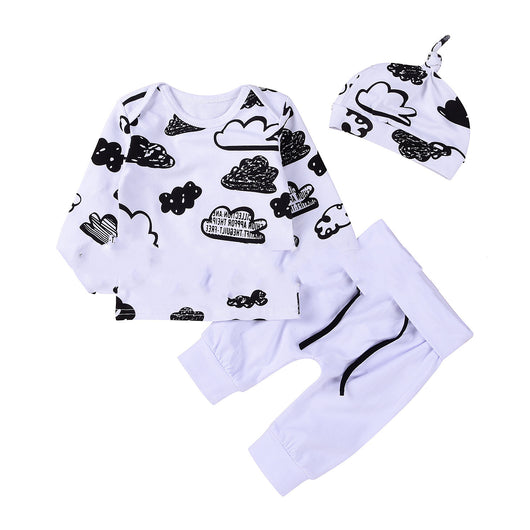 Conjunto de 3 Piezas para Bebé con Pantalón Nube y Cierre Ajustable - Image 5