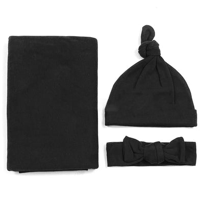 Conjunto de Gorro, Diadema y Manta de Algodón para Bebé - Image 4