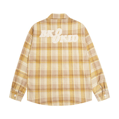 Camisa Cuadros Suelta de Manga Larga Unisex - Image 6