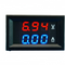 Medidor Digital Dual DC 0-100V/10A con Pantalla LED de Voltaje y Corriente