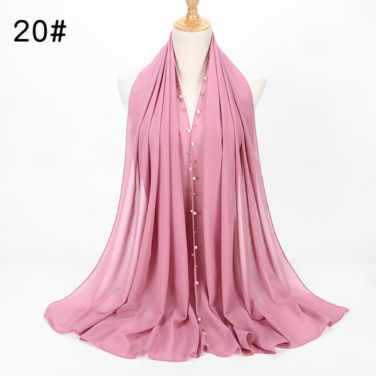 Pañuelo Hijab de Gasa Perla con Brillo - Image 18