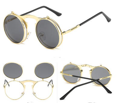 Gafas de Sol Steampunk Vintage Abatibles con Protección UV - Marco Metal Unisex - Image 9