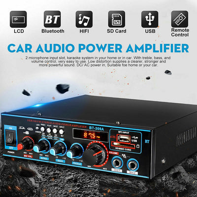 Amplificador Bluetooth Dual Función para Auto y Hogar con Grabación - Image 4