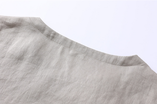 Blusa de Lino Bordada con Cuello Redondo - Image 10