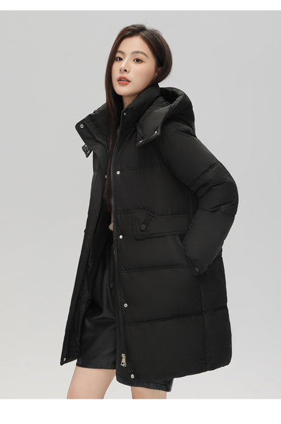 Abrigo Acolchado con Plumón y Capucha - Chaqueta de Algodón Elegante - Image 12