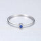 Anel de prata esterlina S925 com gema azul, tamanho 6