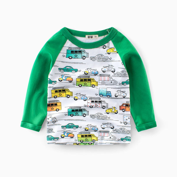 Playera Manga Larga Estampado Completo Tide para Niños