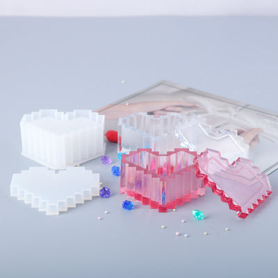Molde de Silicona para Resina Epóxica - Caja de Almacenamiento Pixel Love DIY - Image 8