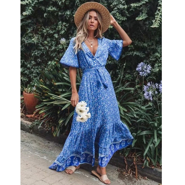 Vestido Bohemio Escote V - Image 6