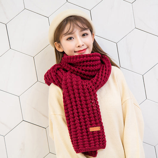 Bufanda de Lana Gruesa Estilo Coreano para Otoño e Invierno - Image 13