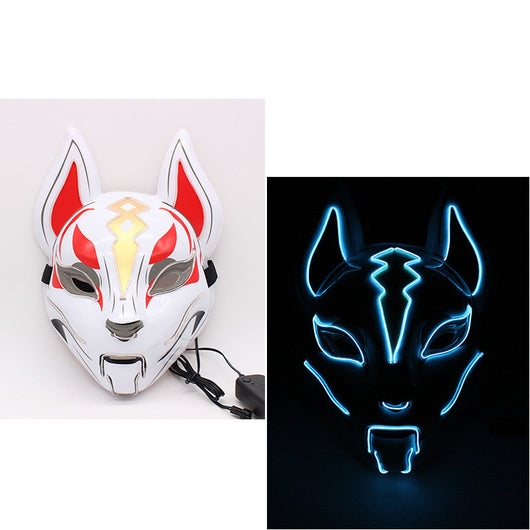 Máscara Facial Luminosa de Gato para Mujer - Cosplay Demon Slayer con Luz Fría - Image 7
