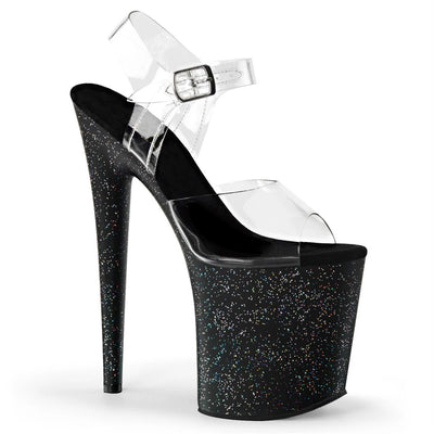 Tacones Plataforma Stiletto con Brillo Arcoíris Impermeables
