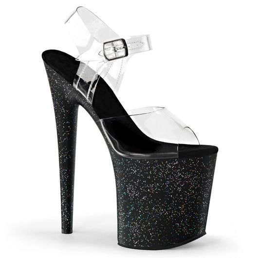 Tacones Plataforma Stiletto con Brillo Arcoíris Impermeables