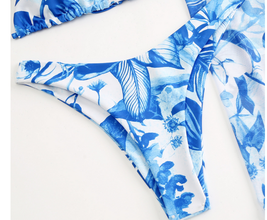 Bikini Enterizo con Falda Dividida Estilo Europeo - Image 8