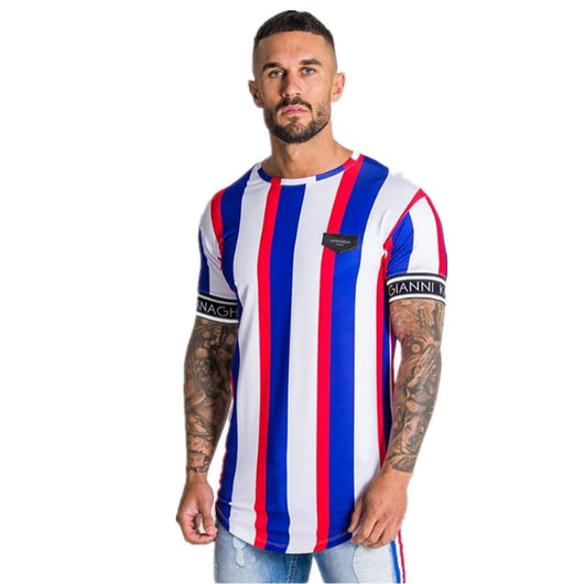 Playera Deportiva de Rayas con Secado Rápido