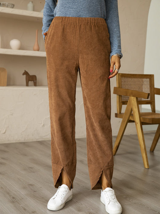 Pantalones de Pana Gruesa con Cintura Elástica - Comodidad para Otoño e Invierno - Image 6