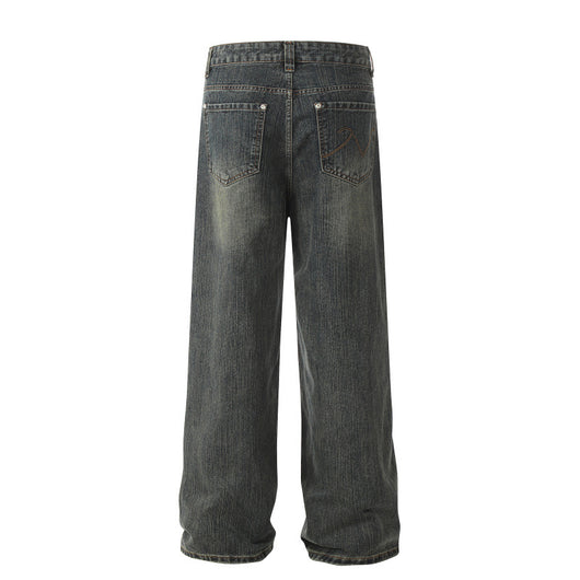 Pantalones Hombre Efecto Desgastado Corte Recto Suelto - Image 24