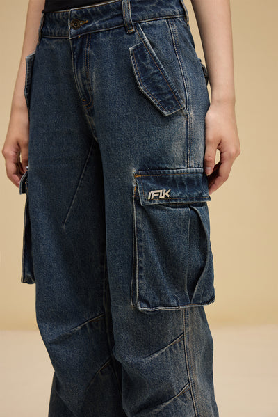 Overol Denim Ancho Estilo Industrial - Image 11
