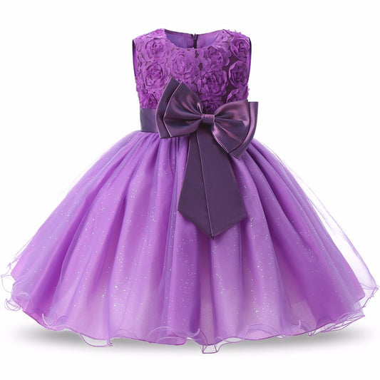 Vestido de Princesa Tutú Floral para Niña - Fiesta, Boda y Cumpleaños