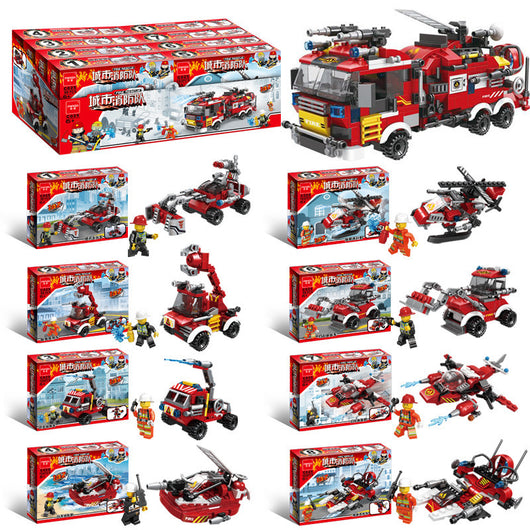Bloques de Construcción 8-en-1 Brigada de Bomberos de la Ciudad