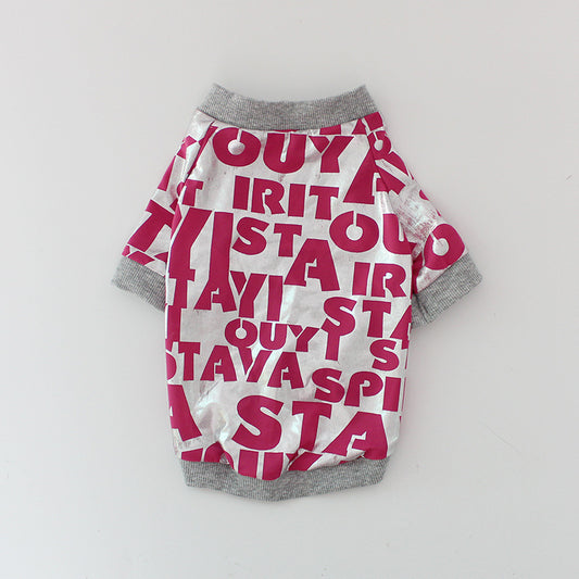 Camiseta Dog Tide con Letras - Colección Primavera Verano Europa y USA - Image 2