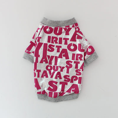 Camiseta Dog Tide con Letras - Colección Primavera Verano Europa y USA - Image 2