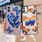 Funda para teléfono con mariposa y soporte