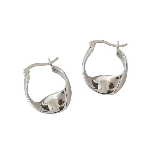 Aretes de plata esterlina con diseño retorcido y acabado brillante - Image 10