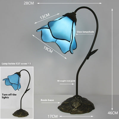 Lámpara de Mesa de Cristal Estilo Clásico Americano Retro - Image 14