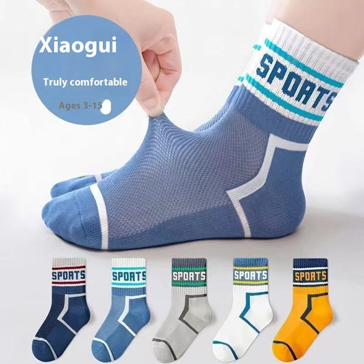Calcetines Tubo Infantiles Transpirables Primavera Verano - Image 18